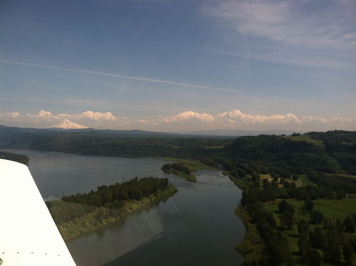 Mount Hood and the Columbia River - from the May 10th flight to Scappoose photo gallery.