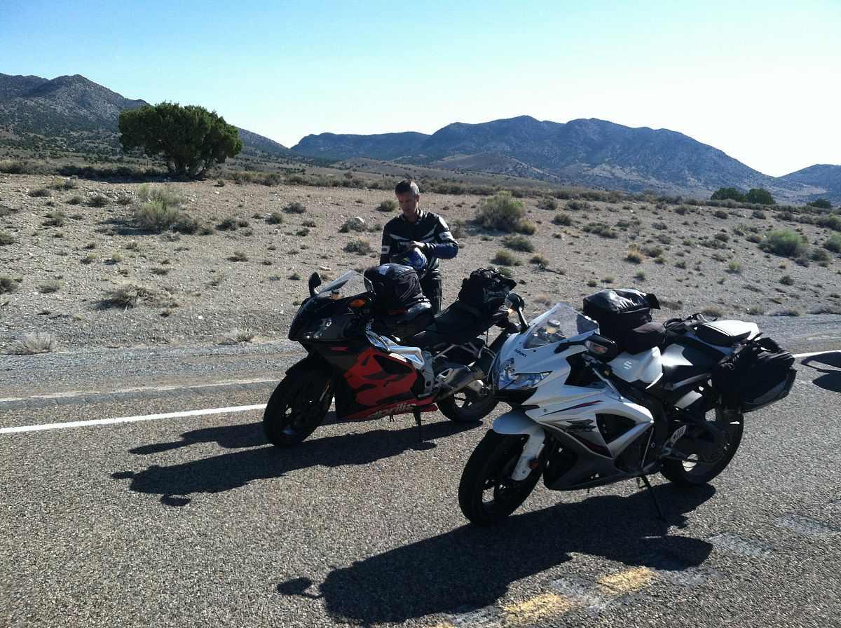 Somewhere hot in eastern Nevada, on highway 50 - from the Motorcycle summer trip 2012 photo gallery.