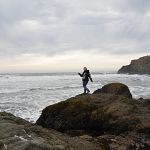 Andrea exploring tidepools