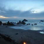 Bandon beach at sunset