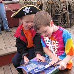 It's very exciting being on a pirate ship.  You can read books and everything