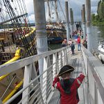 Pirate Ben heading down the gangplank
