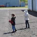 And throwing rocks on the taxiway