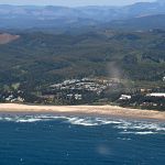 Andrea's parents live down there in that block of houses I think