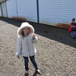 Lexi and Ben outside the hangar