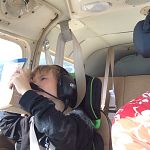 Ben reads on the flight over to Redmond