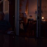 Nighttime panorama, Gary and RaeAnn's back deck